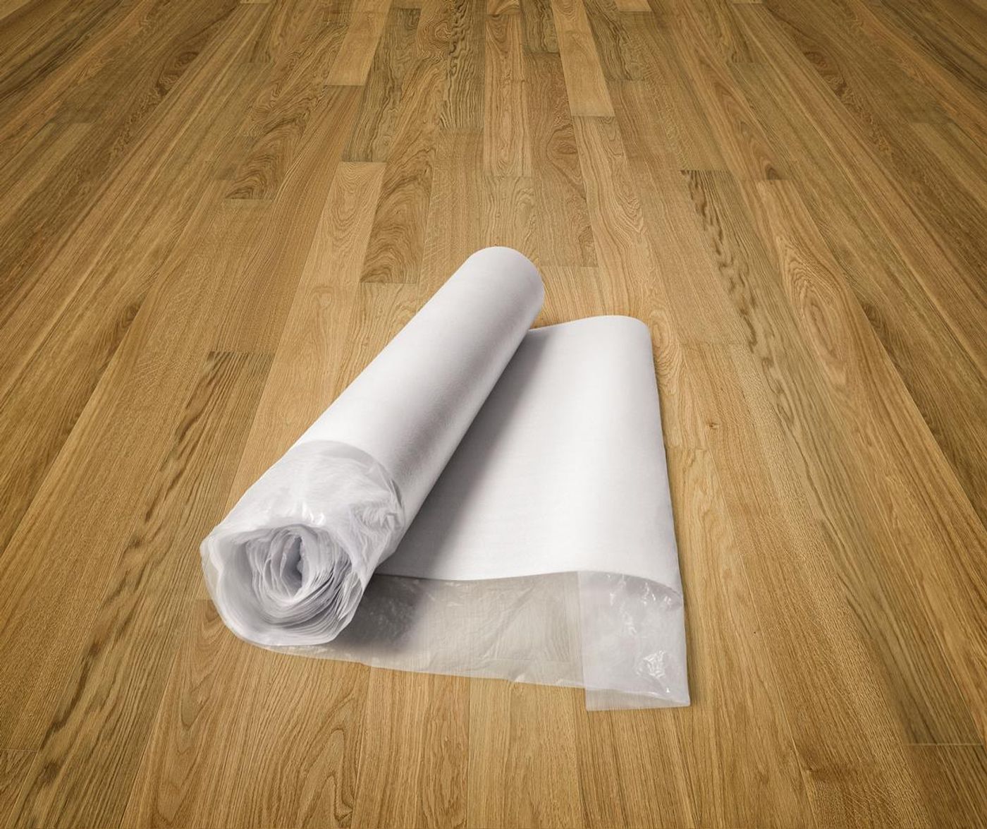 Parkettunderlag, foam med 0,20 plastikk 2 mm - 50 kvm.