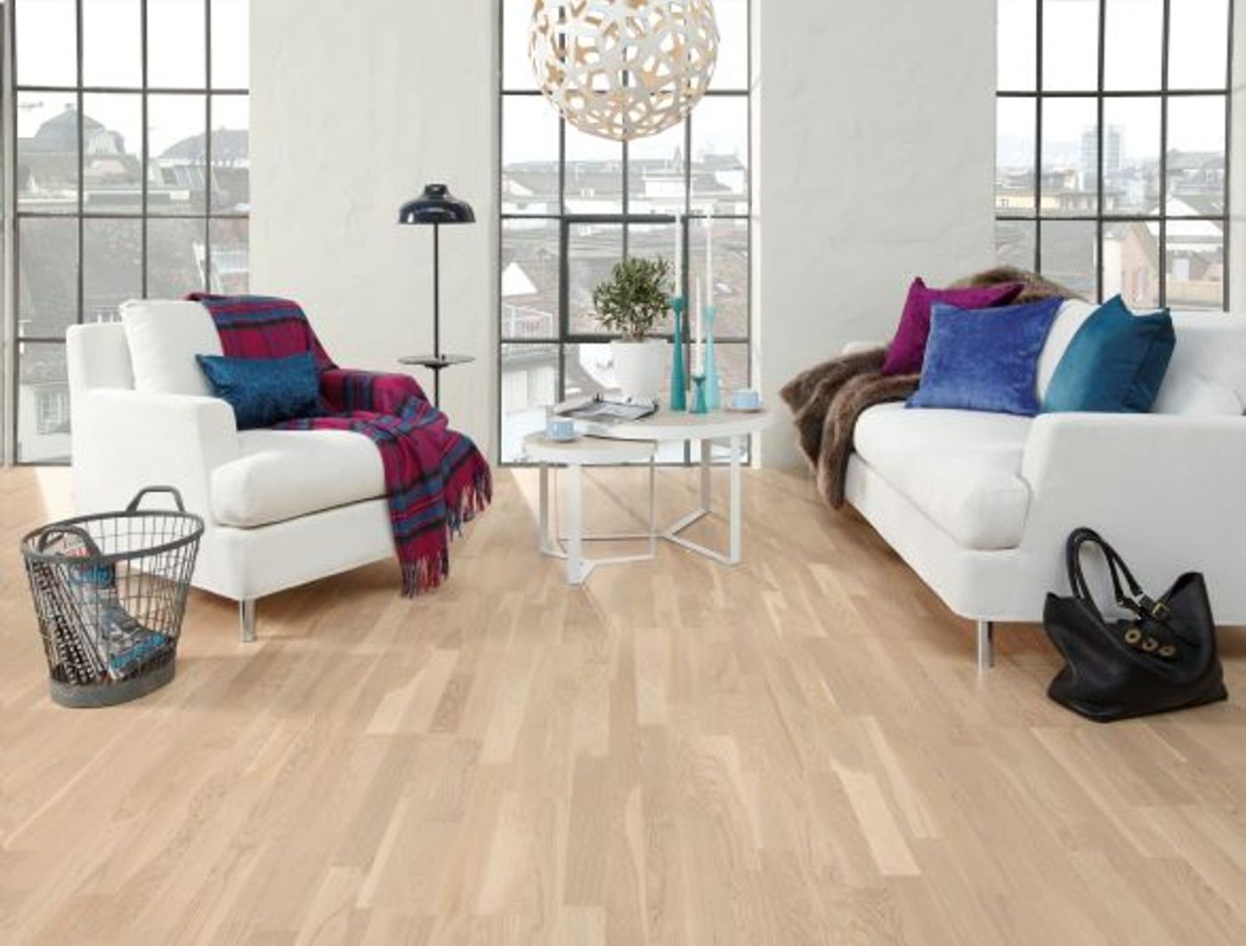 VAREPRØVE - Parkett Tarkett Cream White Oak 3-Stav