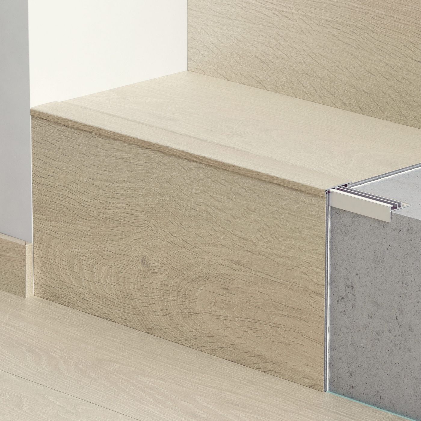 Pergo INCIZO underprofil i aluminium for trapper NEVINCPBASE1